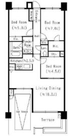 パークキューブ平和台 105 間取り図