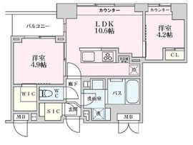 プライマル品川大井町 801 間取り図