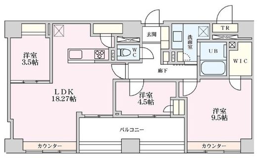 プライマル品川大井町 804 間取り図