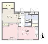 プラティーク文京護国寺 402 間取り図