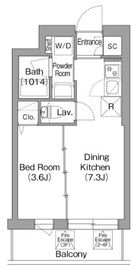コンフォリア・リヴ両国イースト 203 間取り図