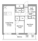コンフォリア・リヴ両国イースト 602 間取り図
