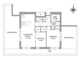 コンフォリア・リヴ両国イースト 701 間取り図