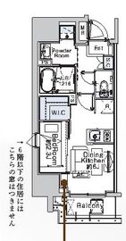 ベルファース蒲田West 601 間取り図