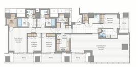 虎ノ門ヒルズレジデンシャルタワー 15階 間取り図