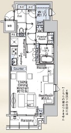 ベルファース蒲田West 306 間取り図