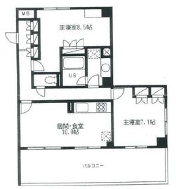 フレアコート駒場 304 間取り図