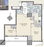 ザ・湾岸タワーレックスガーデン 17階 間取り図