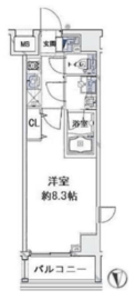 ガリシアレジデンス芝公園 9階 間取り図