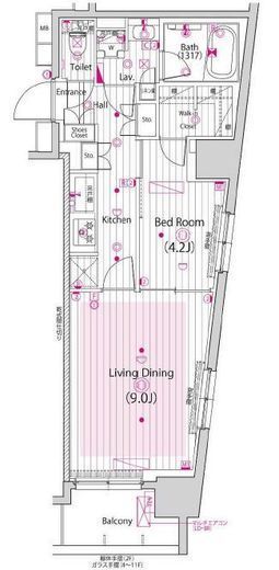 グランド・ガーラ横浜新子安 7階 間取り図
