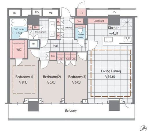 THE TOWER JUJO (ザ・タワー十条) 39階 間取り図
