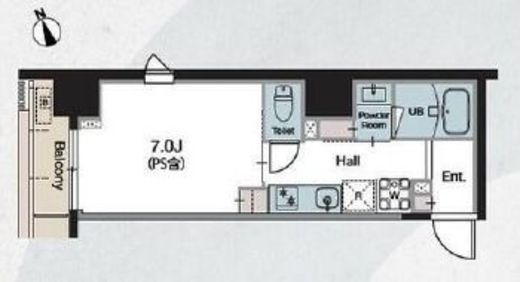 ラグゼナ平和島 4階 間取り図