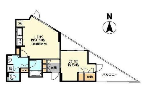 パークコート山王二丁目 4階 間取り図