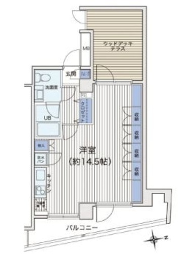 ライブコート大鳥居 501 間取り図