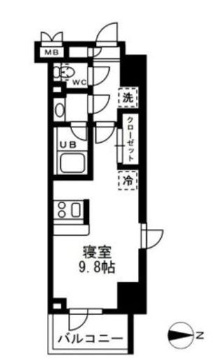 レジディア亀戸 1110 間取り図
