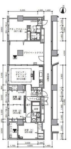 東雲キャナルコートCODAN 19-901 間取り図