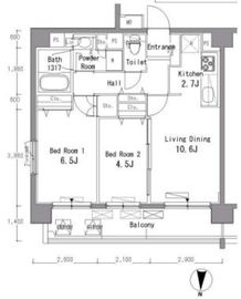 パークアクシス滝野川 307 間取り図