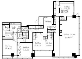 紀尾井町ガーデンタワー 2505 間取り図