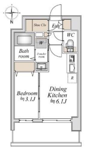 エスティメゾン川崎ウエスト 6階 間取り図