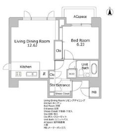 広尾ガーデンヒルズ 1階 間取り図