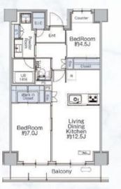 クラシアム神奈川台場 517 間取り図