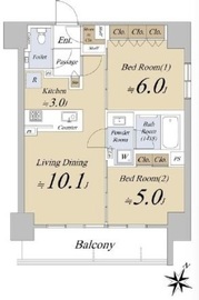 シティハウス東麻布 9階 間取り図