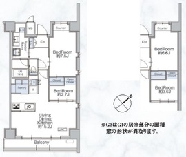 クラシアム神奈川台場 118 間取り図