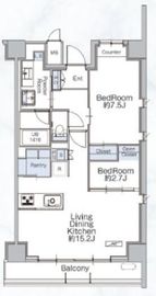 クラシアム神奈川台場 418 間取り図