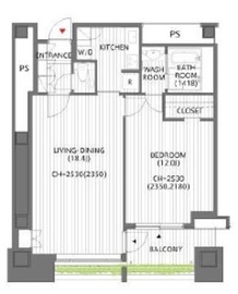 オランダヒルズ森タワーRoP 1305 間取り図
