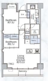 クラシアム神奈川台場 613 間取り図