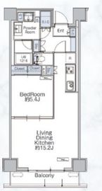 クラシアム神奈川台場 404 間取り図