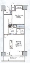 クラシアム神奈川台場 502 間取り図