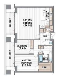 虎ノ門ヒルズレジデンシャルタワー 44階 間取り図