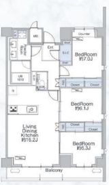 クラシアム神奈川台場 601 間取り図