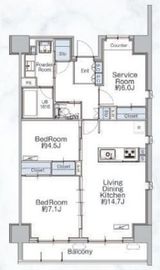 クラシアム神奈川台場 413 間取り図