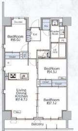 クラシアム神奈川台場 710 間取り図