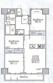 クラシアム神奈川台場 307 間取り図