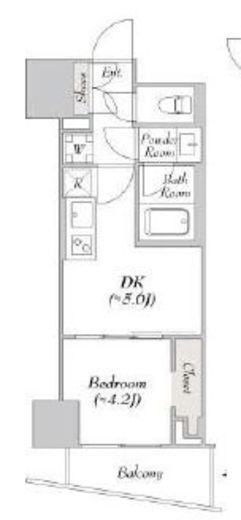 LUMIEC KITASHINAGAWA (ルミーク北品川) 701 間取り図