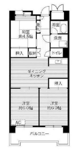 ビレッジハウス品川八潮タワー 1-419 間取り図