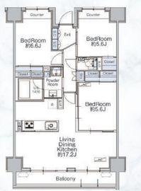 クラシアム神奈川台場 511 間取り図