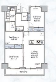クラシアム神奈川台場 112 間取り図