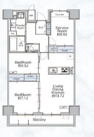 クラシアム神奈川台場 212 間取り図