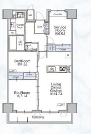 クラシアム神奈川台場 312 間取り図