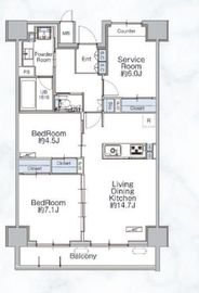 クラシアム神奈川台場 512 間取り図
