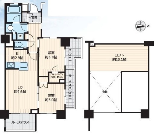 クリオ東小金井パークフロント 2階 間取り図