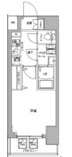 ジェノヴィア川崎駅グリーンヴェール 404 間取り図