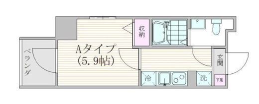 ザ・プレシャス武蔵小杉 402 間取り図