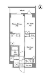 ザ・グラヴィティ新宿 306 間取り図
