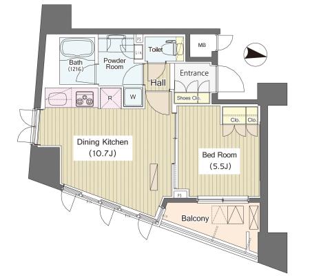 アイスイート東中野 205 間取り図