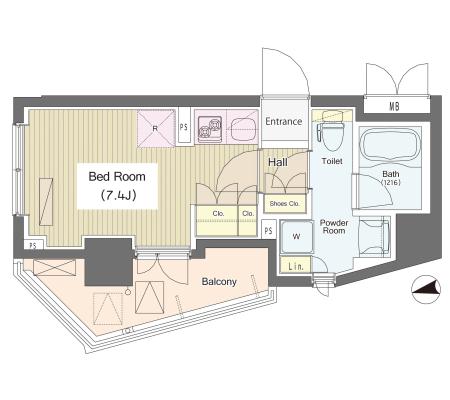 アイスイート東中野 512 間取り図